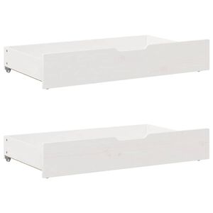 vidaXL S&auml;ngyn alavetolaatikot 2 kpl valkoinen 95x55x17 cm t&auml;ysi m&auml;nty