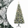 vidaXL Tekokuusi joulupalloilla 120 cm 150 LEDi&auml; L&auml;mpim&auml;n Valkoinen