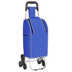 vidaXL Ostoskori Sininen 39,5 x 33 x 93 cm Oxford-kangas