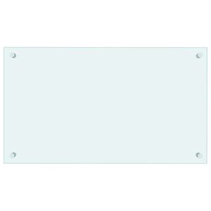 vidaXL Keitti&ouml;n roiskesuoja valkoinen 70x40 cm karkaistu lasi