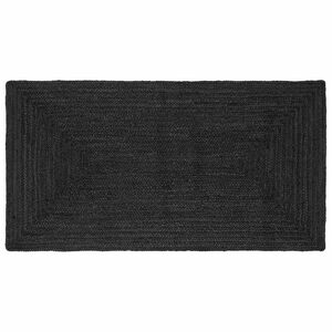 vidaXL Alue matot Suorakaide Tummanharmaa 100 x 200 cm Juutti