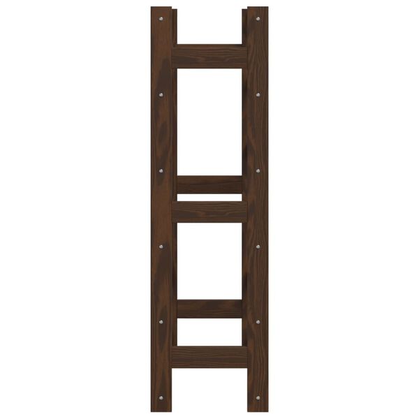 vidaXL Viinipulloteline 30 pullolle ruskea täysi mänty