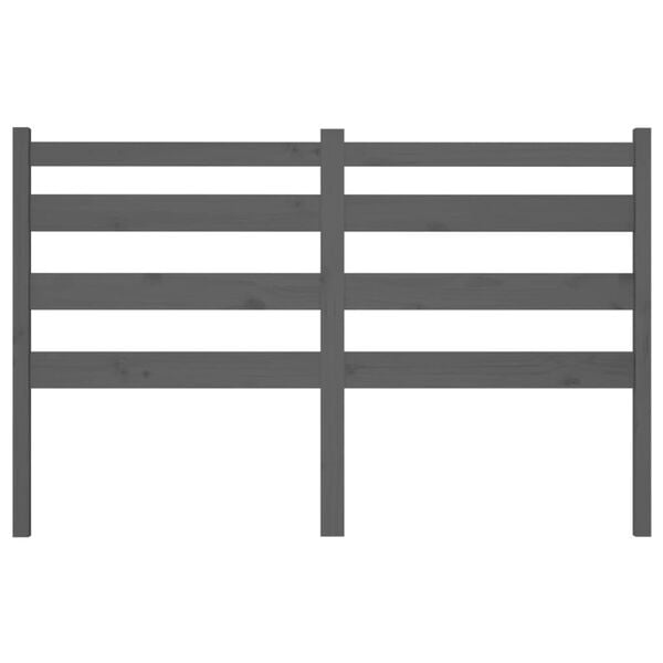 vidaXL Sängynpääty harmaa 206x4x100 cm täysi mänty