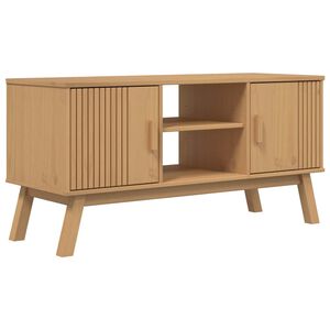 vidaXL TV-taso OLDEN ruskea 114x43x57 cm t&auml;ysi m&auml;nty