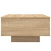 vidaXL Sohvapöytä LED-valoilla Sonoma-tammi 55x55x31 cm