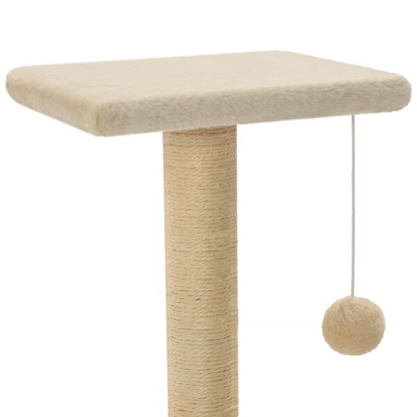 vidaXL Kissan raapimispuu sisal-pylväillä 65 cm beige