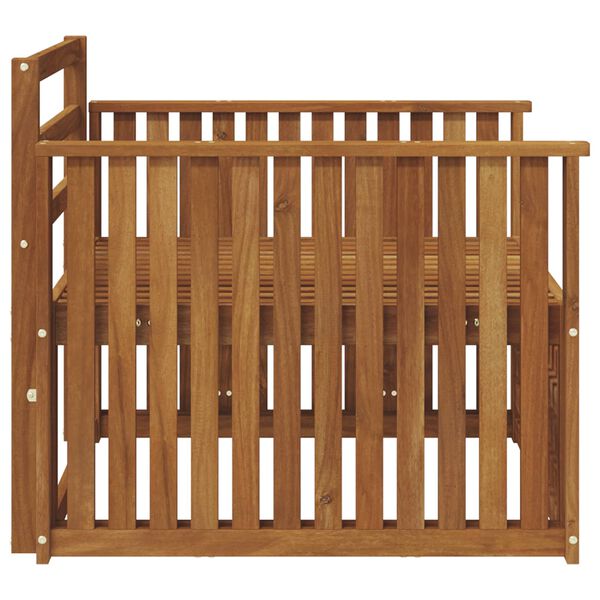 vidaXL 2 Kappale Sohva k&auml;sinojilla Tihe&auml; akasiapuu Luonnollinen