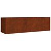 vidaXL Korotettu kukkalaatikko 280x80x80 cm Corten ter&auml;s