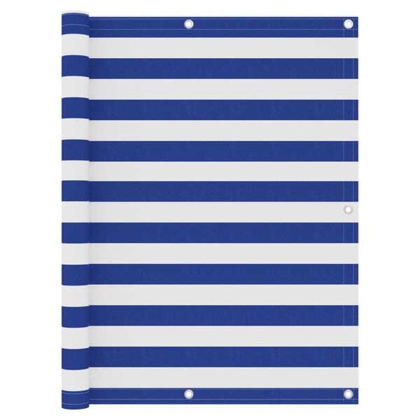 vidaXL Parvekkeen suoja sinivalkoinen 120x300 cm Oxford kangas