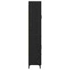 vidaXL Korkea kaappi Musta tammi. 69,5 x 34 x 180 cm Tekninen puu
