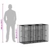 vidaXL Gabion Kohotettu Peti Hopea 130 x 50 x 80 cm Galvanoitu ter&auml;s