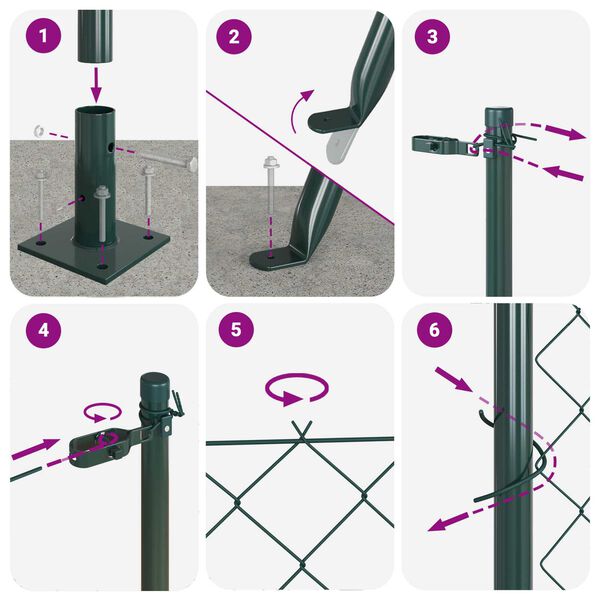 vidaXL Aitalatu Vihre&auml; 10 x 1,2 m (40 x 40 mm verkko) Ter&auml;s ja PVC
