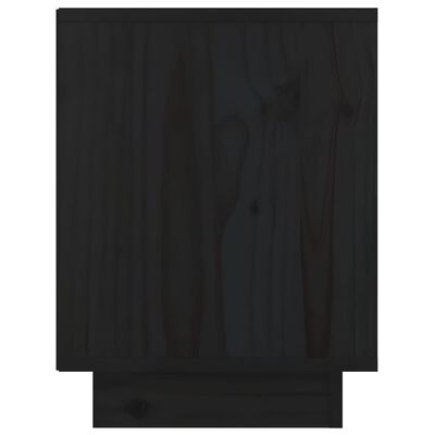 vidaXL Yöpöytä musta 40x30x40 cm täysi mänty