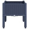 vidaXL Kukkalaatikko jaloilla sininen harmaa 40x40x42 cm PP