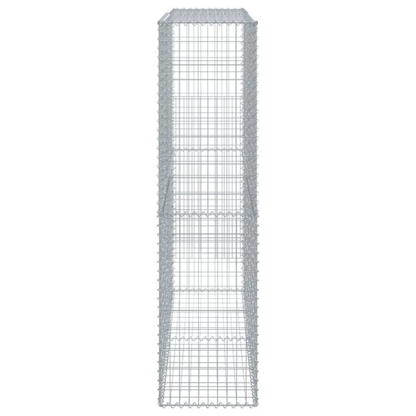 vidaXL Kivikori katolla 200x50x200 cm galvanoitu rauta