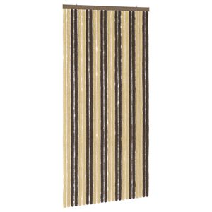 vidaXL Hy&ouml;nteiskangas Chenille Tumma ruskea ja beige 100 x 200 cm