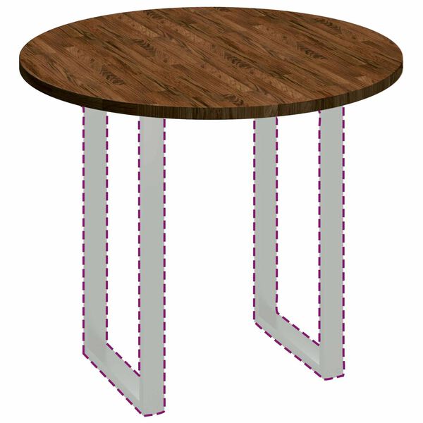 vidaXL P&ouml;yt&auml;levy Tumma ruskea &Oslash; 90 x 2,5 cm M&auml;ntypuu