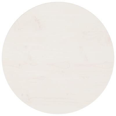 vidaXL Pöytälevy valkoinen Ø50x2,5 cm täysi mänty