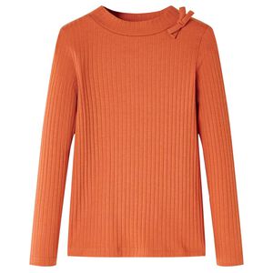 Lasten pitk&auml;hihainen T-paita poltettu oranssi 92