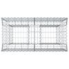 vidaXL Gabion Kohotettu Peti Hopea 100 x 50 x 80 cm Galvanoitu ter&auml;s