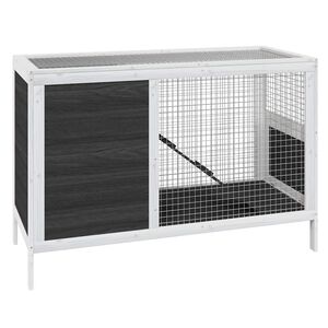 vidaXL Kaninkoppi harmaa 103x44x69,5 cm t&auml;ysi m&auml;nty