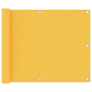 vidaXL Parvekkeen suoja keltainen 75x600 cm Oxford kangas