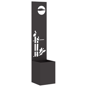 vidaXL Puutarhan yksityisyyden verho Viivakuvio Musta 32 x 140 cm