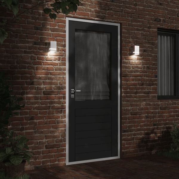 vidaXL Ulkoseinävalo hopea ruostumaton teräs