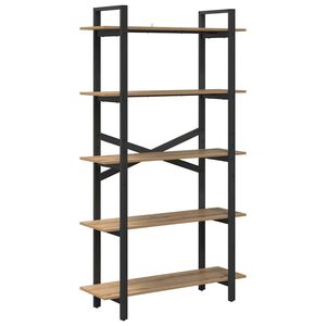 vidaXL Kirjahylly 5 tasoa 100 x 33,5 x 178 cm Tekninen puu