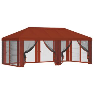 vidaXL Gazebo-peite sivuseinill&auml; 6 x 3 m Terrakotta Polyesteri 190