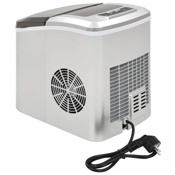 vidaXL Jääpalakone 2,4 l 15 kg/24 t hopea