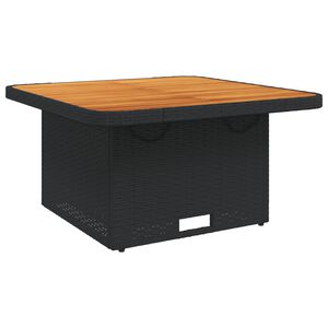 vidaXL Puutarhap&ouml;yt&auml; musta 80x80x71 cm polyrottinki ja akasiapuu