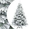 vidaXL Tekojoulupuu Saranallisilla Oksilla Lumen Pintamaalattu 180 cm