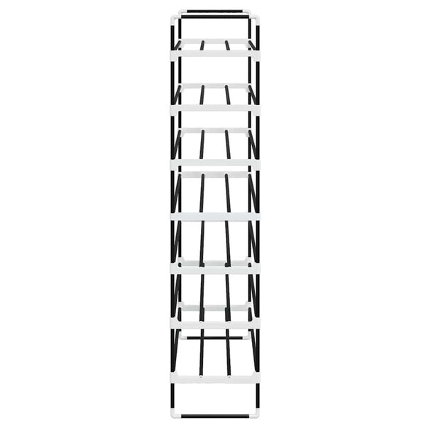vidaXL Kenk&auml;teline 7 hyllyll&auml; metalli ja muovi musta