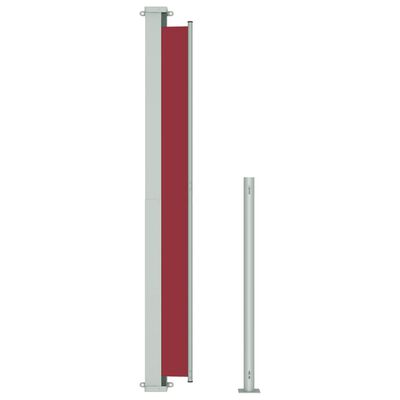 vidaXL Sisäänvedettävä terassin sivumarkiisi 180x300 cm punainen