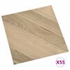 vidaXL Lattialankut 55 pcs Ruskea 5,11 m&sup2; Polyvinyylikloridi