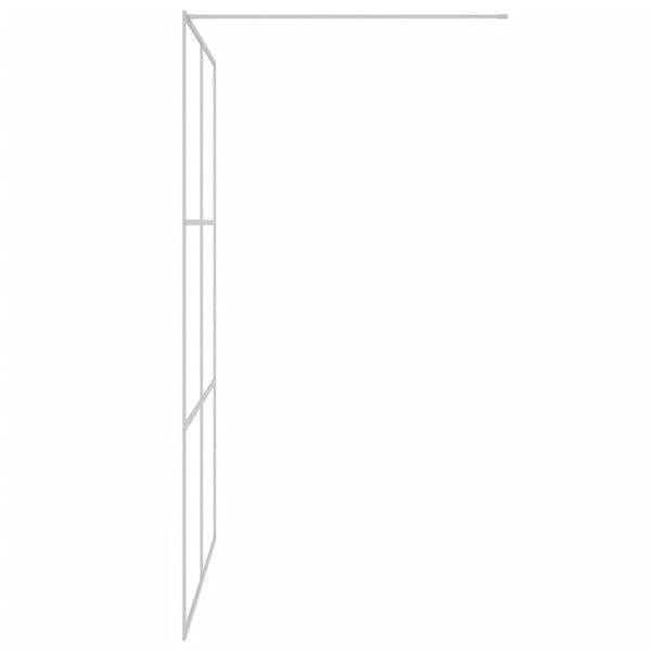 vidaXL Walk-in suihkusein&auml;ke hopea 140x195 cm kirkas ESG-lasi