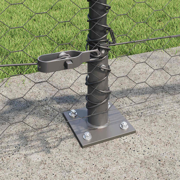 vidaXL Aitalatu Harmaa 10 x 0,5 m (36 mm verkko) Ter&auml;st&auml; ja PVC:t&auml;