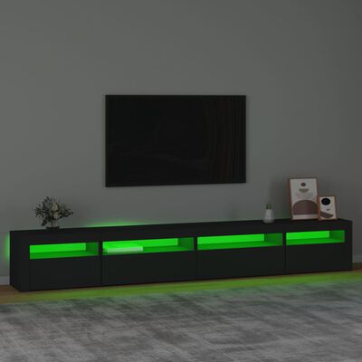 vidaXL TV-taso LED-valoilla musta 270x35x40 cm