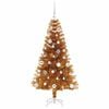 vidaXL Joulukuusi 150 LED-valoilla jalustalla Kulta 150 cm PET