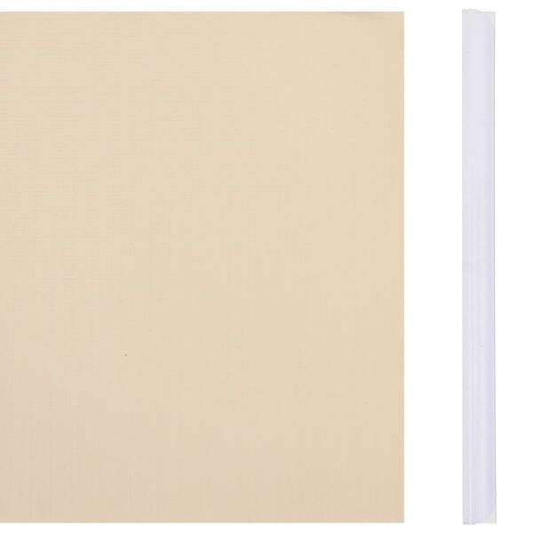 vidaXL Puutarhan yksityisyyden suojat 4 kpl PVC 35x0,19 m kerma