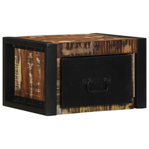 vidaXL y&ouml;p&ouml;yt&auml;kaappi moniv&auml;rinen 40x35x25 cm massiivipuu kierr&auml;tetty