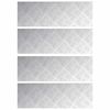 vidaXL Portaan askelma 4 kpl 60 x 20 cm Hopea Alumiini Suorakaide