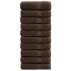 vidaXL Premium Pyyhkeet SOLUND 10 kpl ruskea 70x140 cm 600 gsm