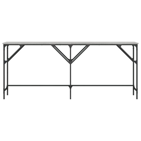 vidaXL Konsolip&ouml;yt&auml; harmaa Sonoma 180x29x75 cm tekninen puu