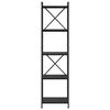 vidaXL Kirjahylly Musta tammi. 40 x 30 x 155 cm Tekninen puu