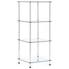 vidaXL 4-kerroksinen hylly l&auml;pin&auml;kyv&auml; 40x40x100 cm karkaistu lasi