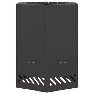 vidaXL Savuuttomat nuotio Musta 38 x 38 x 51 cm Teräs