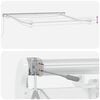 vidaXL Aurinkovarjon runko Valkoinen 350 x 250 cm Alumiini
