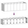 vidaXL Korotettu kukkalaatikko 280x80x80 cm Corten ter&auml;s